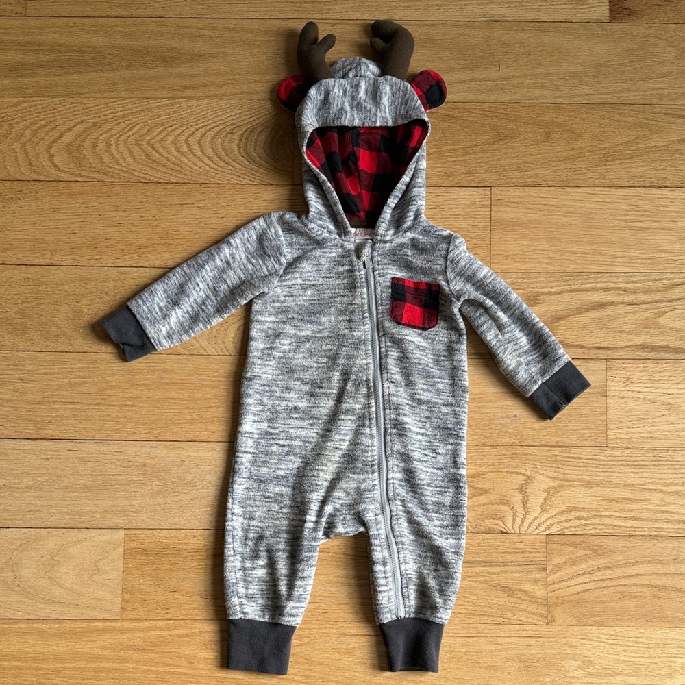 Cat & Jack One Piece Reindeer Hoodie